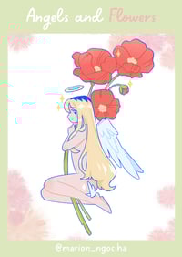 Image 5 of Angel x Flowers - Stickers