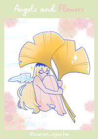 Image 3 of Angel x Flowers - Stickers