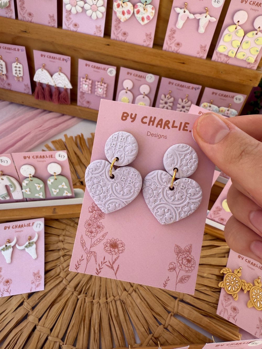 Image of lavender printed hearts