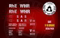 SAR V 16 / V2 Brake Van decal packs
