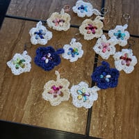 Image 4 of Crocheted Jeweled key rings 