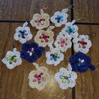 Image 5 of Crocheted Jeweled key rings 
