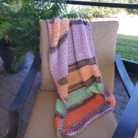 Image 3 of Crocheted afghan, blanket