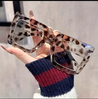 Image 1 of Leopard Square Clear Frames