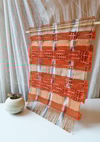 Image 2 of MADDER NATURALLY DYED, WOVEN WALL HANGING 