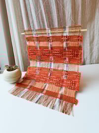 Image 1 of MADDER NATURALLY DYED, WOVEN WALL HANGING 