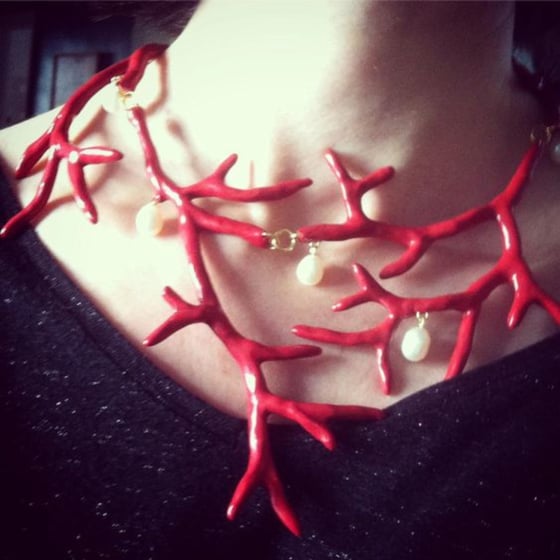 Image of Grand collier de corail