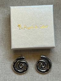 Image 2 of Stainless Steel Spiral Earring Silver 