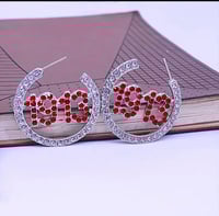 Delta Sigma Theta Rhinestone Earrings 