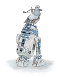 Image 1 of R2D2 Pigeon Print