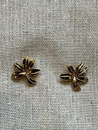 Image 1 of Stainless Steel Earrings Flower Shape Earrings 