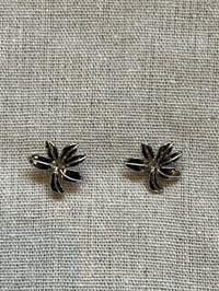 Image 1 of Stainless Steel Earrings Flower Shape Earrings Silver