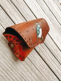 Image 4 of Blue Bird Leather Glasses Case