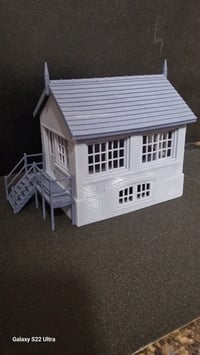 Image 1 of Goathland Signal Box Easy Build Kit. Building, stairs, roof, chimney top. NO GUTTERS.