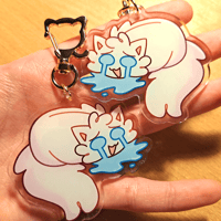 Sobbing Kitty 2.5 Inch Acrylic Keychain