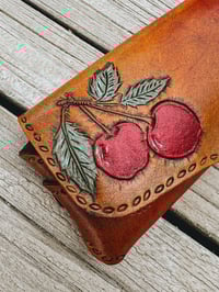 Image 2 of Cherry Leather Glasses Case