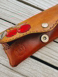 Image 3 of Cherry Leather Glasses Case
