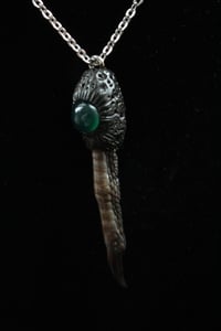 Image 2 of Dead Good Pheasant toe and green Onyx amulet