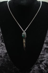 Image 3 of Dead Good Pheasant toe and green Onyx amulet