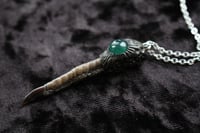 Image 1 of Dead Good Pheasant toe and green Onyx amulet