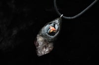 Image 1 of Dead Good mushroom and raw amethyst amulet 