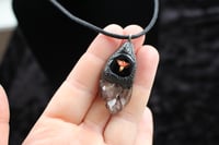 Image 4 of Dead Good mushroom and raw amethyst amulet 