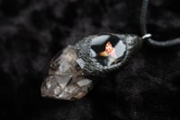 Image 5 of Dead Good mushroom and raw amethyst amulet 