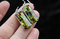 Image 3 of Dead Good Beetle shard rectangle earrings 