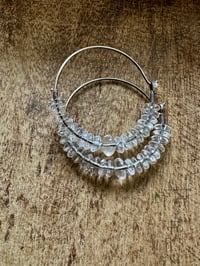 Image 1 of Quartz Crystal rondelles  hoops . n175