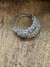 Image 4 of Quartz Crystal rondelles  hoops . n175