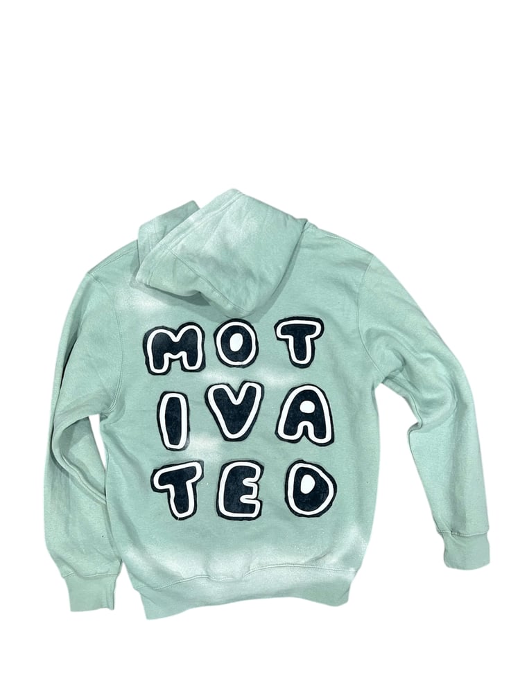 Image of STITCHED “CARTOON MINT” MOTIVATED  HOODED