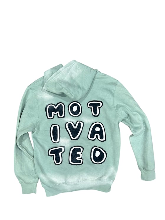 Image of STITCHED “CARTOON MINT” MOTIVATED  HOODED