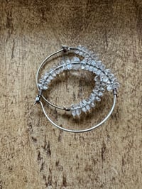 Image 5 of Quartz Crystal rondelles  hoops . n175