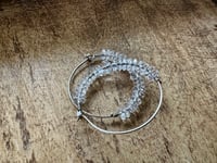 Image 3 of Quartz Crystal rondelles  hoops . n175