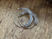 Image 13 of Quartz Crystal rondelles  hoops . n175