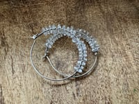 Image 14 of Quartz Crystal rondelles  hoops . n175