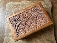 Image 2 of Carved wood box from India