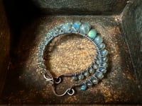 Image 1 of Labradorite copper hoops . n 35