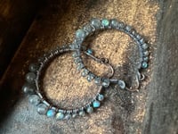 Image 11 of Labradorite copper hoops . n 35