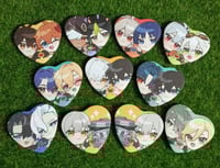 Image 2 of [PRE-ORDER] Genshin HSR Glitter Heart Pins