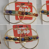 Image of Beaded hoops