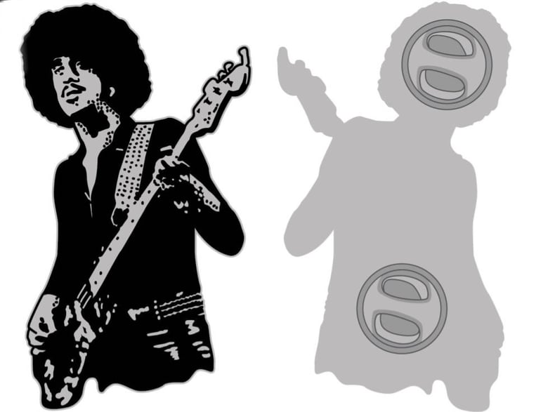 Image of Emerald tribute to Phil Lynott limited edition enamel pin