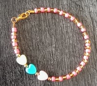 Heart bracelet for women/Seed bead bracelets/Valentine's bracelet for women/Heart beaded bracelet 