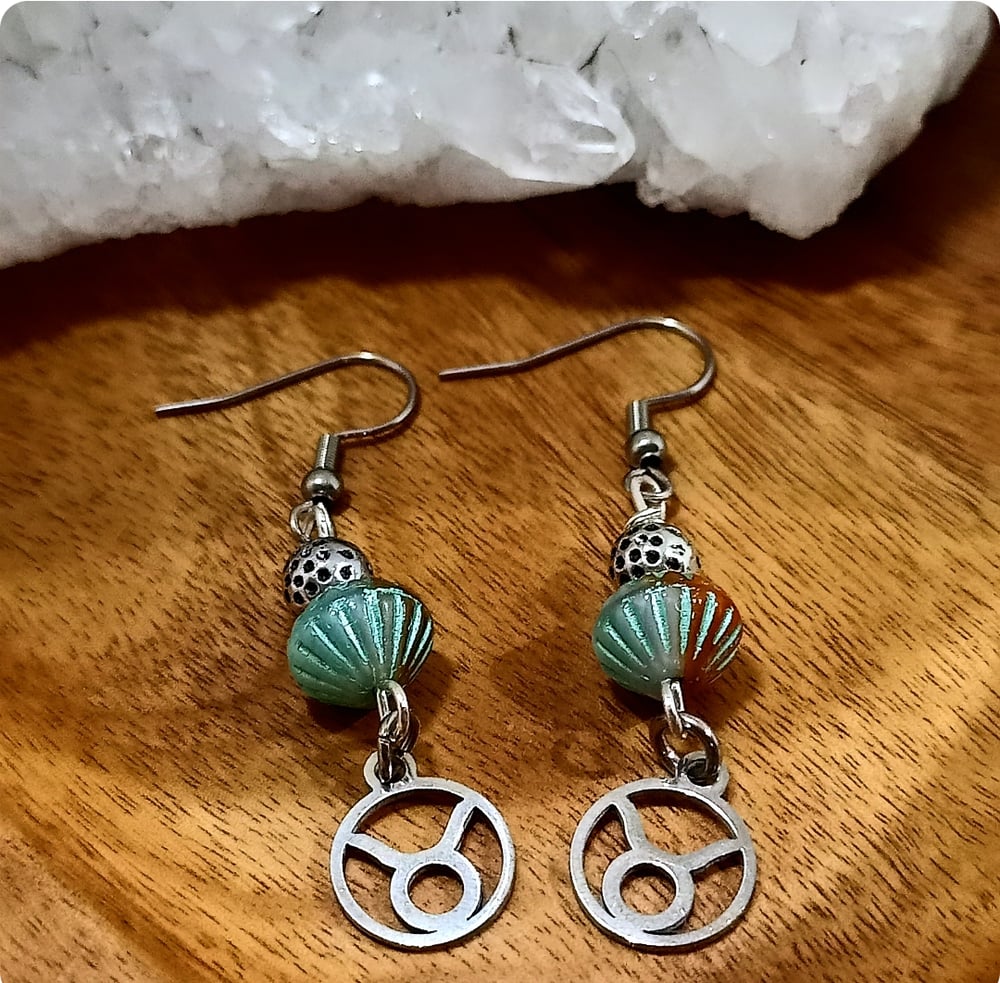 Image of Tauris Cosmic Star Sign Earrings - LIMITED EDITION