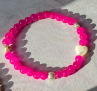 Image 1 of Valentine's bead bracelet/Valentine's bracelet/Love braceletBeaded bracelet/Stretch bracelet 