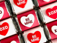 Image 1 of Red and White Hearts Chocolate Nuggets