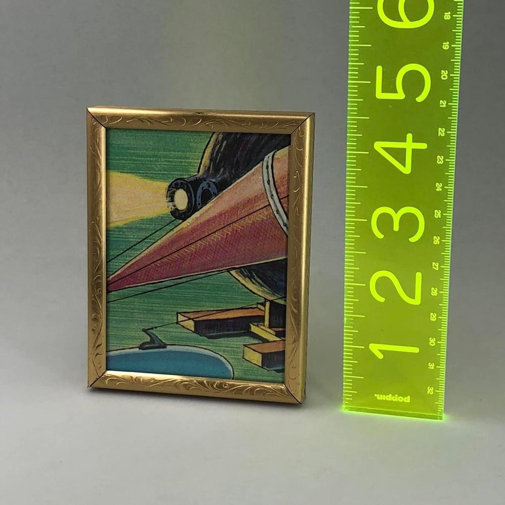 Image of Vintage Oceanography Illustration in Metallic Frame