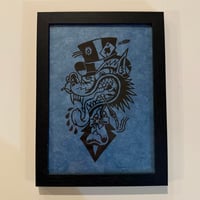 Image 9 of 🚬🎩🤪 Framed Linocut Print