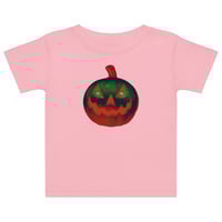 Image 4 of Baby jersey t-shirt - Jack O Lantern Retro Orange Glow
