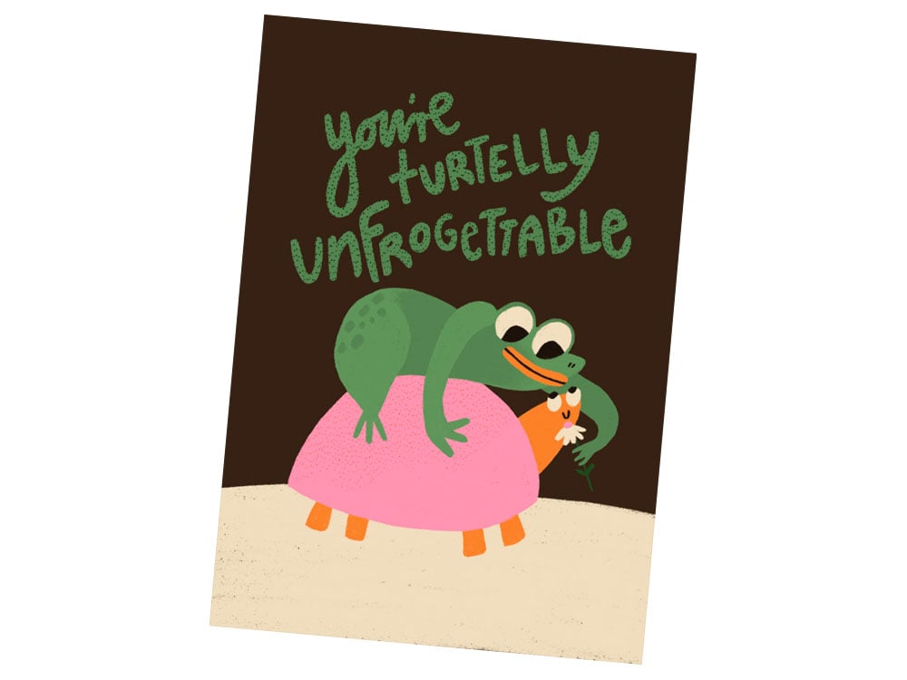 Image of POSTKARTE You're turtelly unfrogetable